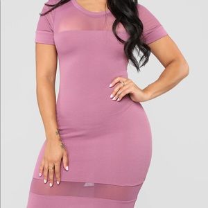 Women’s Midi Mesh Block Dress